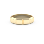 Patterned Wedding Band Moissanite – Yellow, White, or Rose Gold