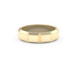 Patterned Wedding Band Moissanite – Yellow, White, or Rose Gold
