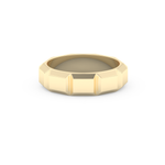 Patterned Wedding Band Moissanite – Yellow, White, or Rose Gold