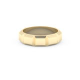 Patterned Wedding Band Moissanite – Yellow, White, or Rose Gold