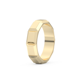 Patterned Wedding Band Moissanite – Yellow, White, or Rose Gold
