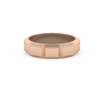 Patterned Wedding Band Moissanite – Yellow, White, or Rose Gold