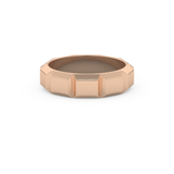 Patterned Wedding Band Moissanite – Yellow, White, or Rose Gold