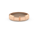 Patterned Wedding Band Moissanite – Yellow, White, or Rose Gold
