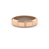 Patterned Wedding Band Moissanite – Yellow, White, or Rose Gold