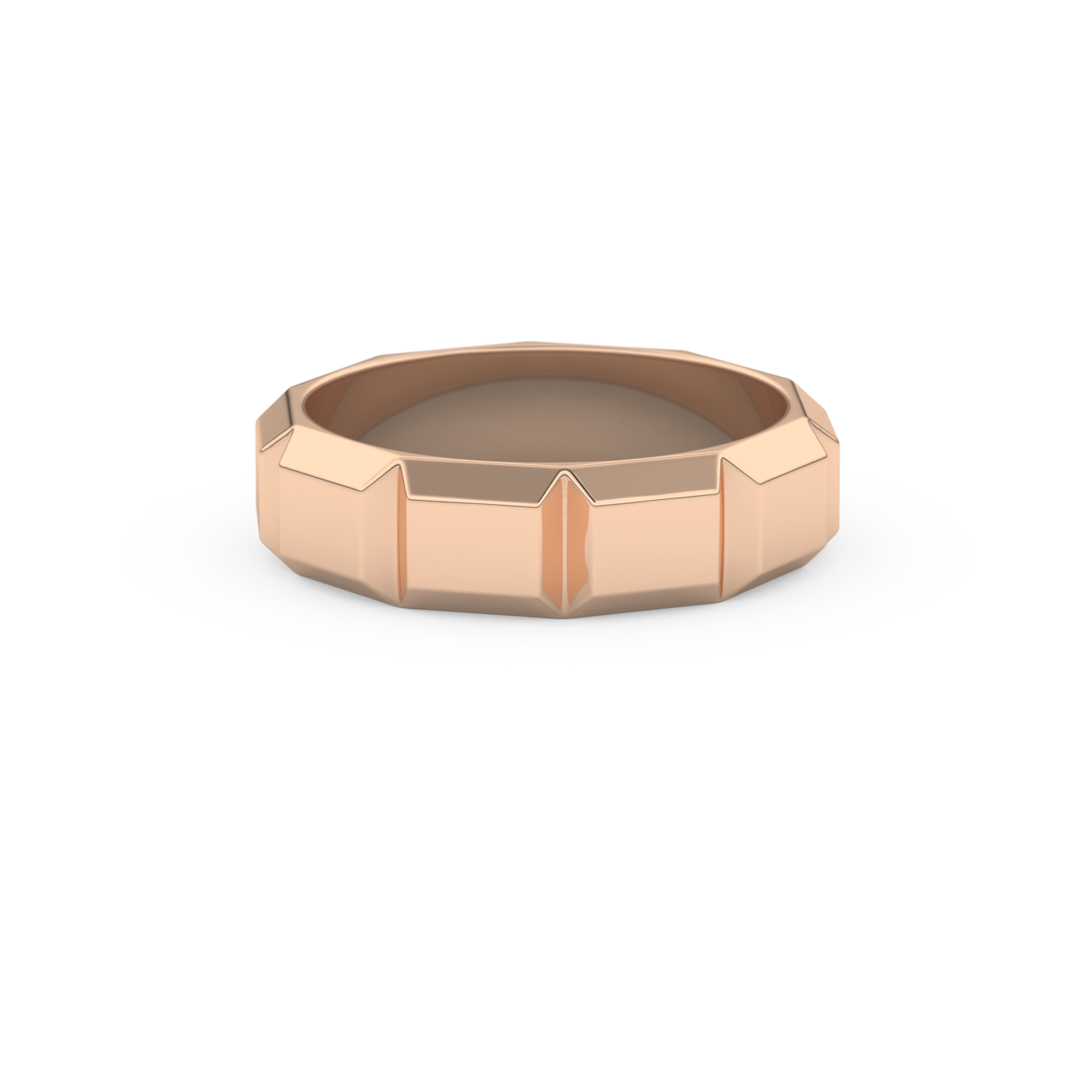 Patterned Wedding Band Moissanite – Yellow, White, or Rose Gold