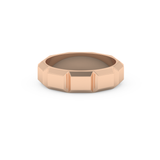 Patterned Wedding Band Moissanite – Yellow, White, or Rose Gold