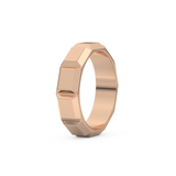 Patterned Wedding Band Moissanite – Yellow, White, or Rose Gold