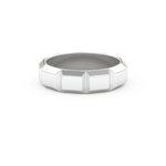Patterned Wedding Band Moissanite – Yellow, White, or Rose Gold