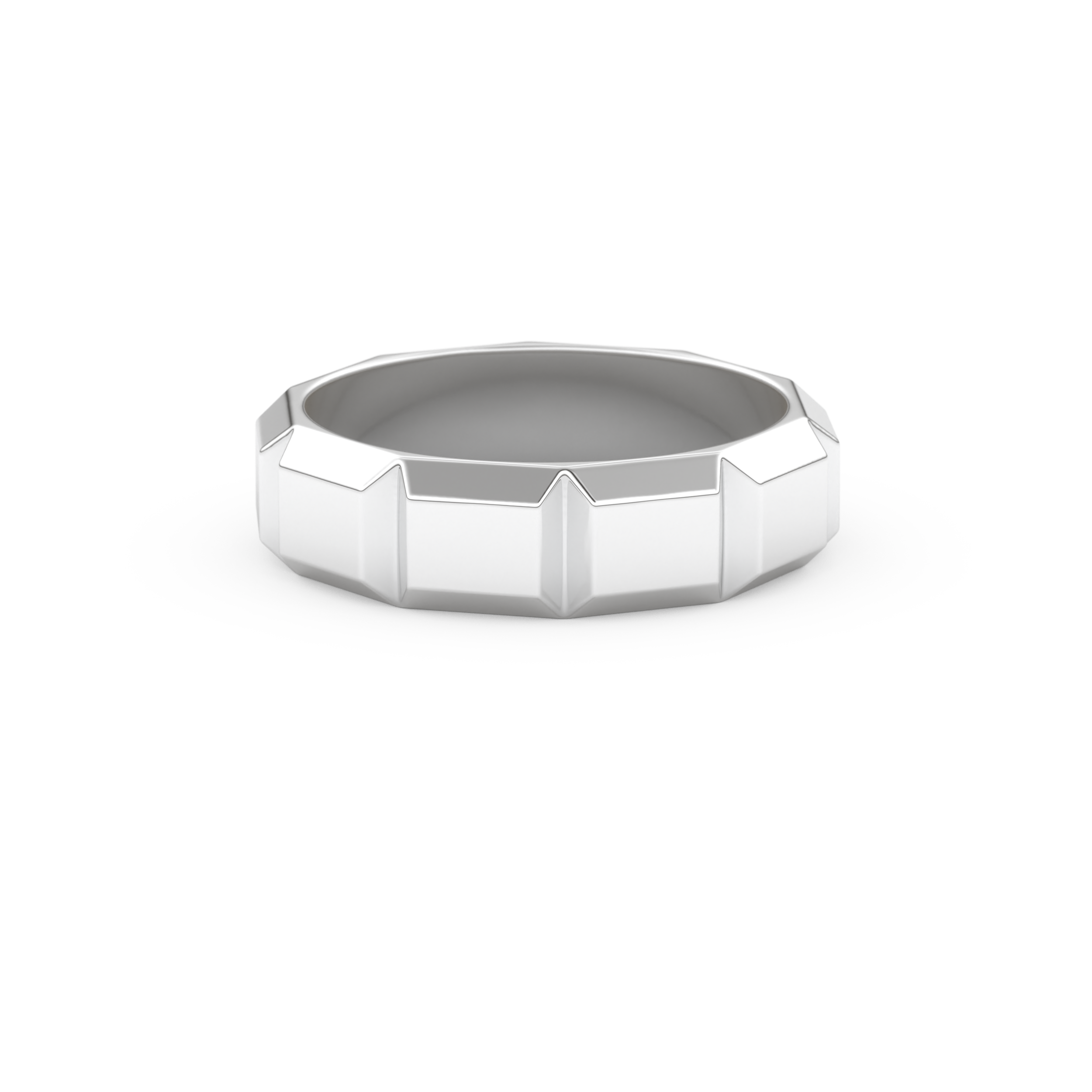 Patterned Wedding Band Moissanite – Yellow, White, or Rose Gold