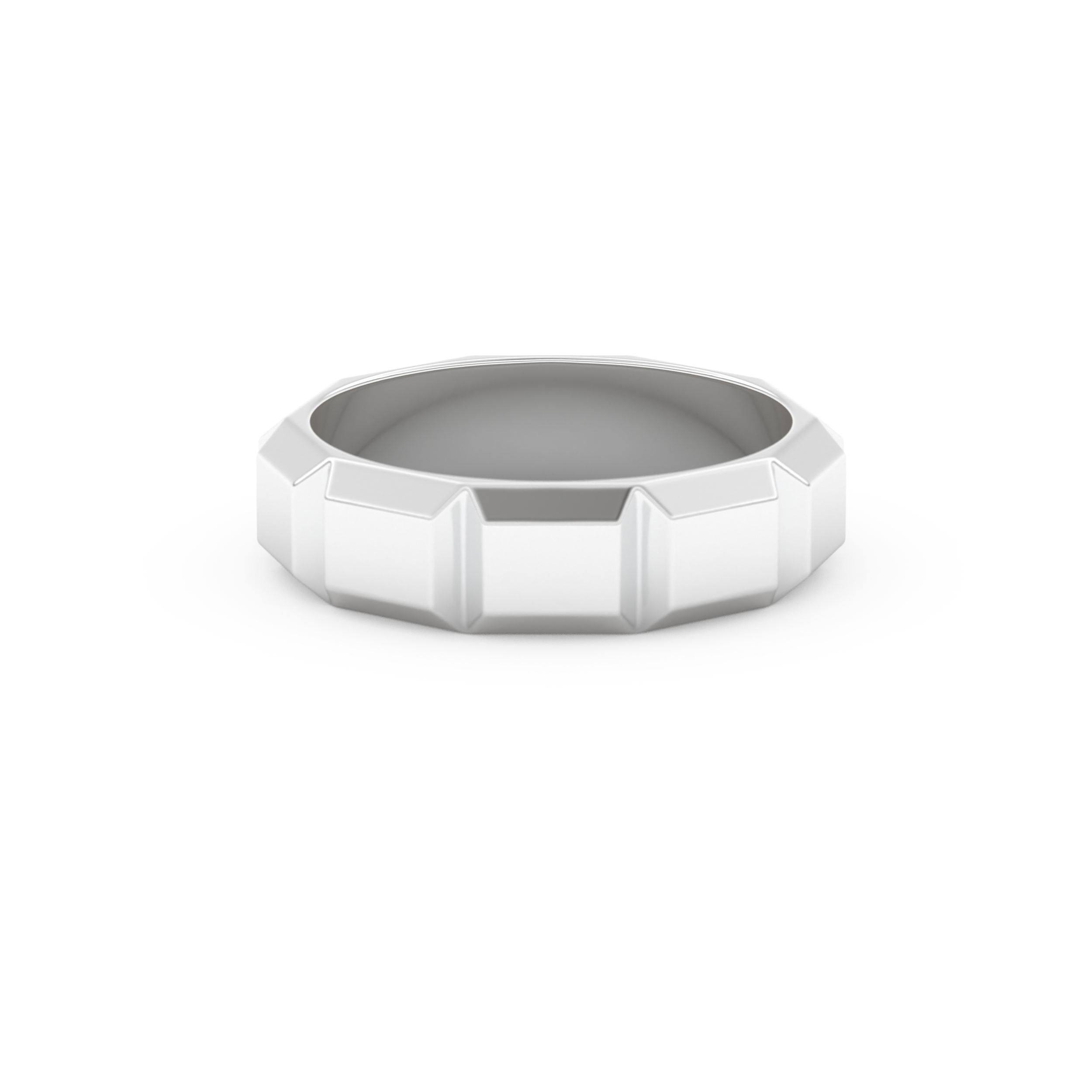 Patterned Wedding Band Moissanite – Yellow, White, or Rose Gold