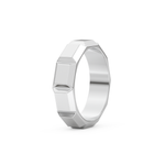 Patterned Wedding Band Moissanite – Yellow, White, or Rose Gold
