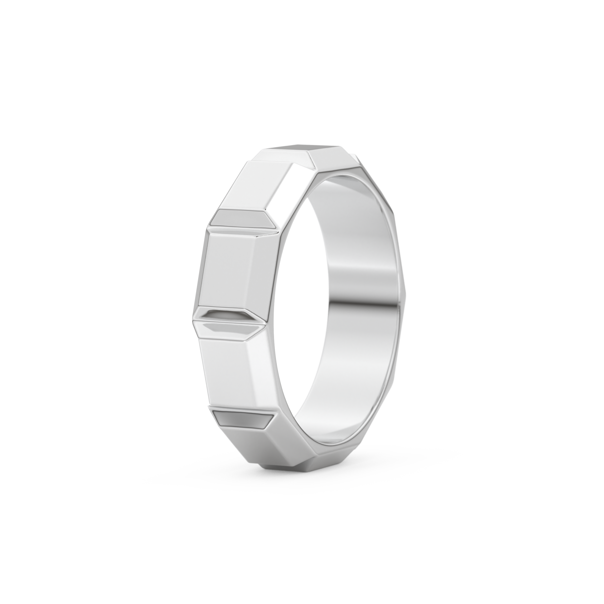 Patterned Wedding Band Moissanite – Yellow, White, or Rose Gold