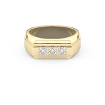 Multi Stones Style Wedding Band with 0.536 CT Princess Cut Moissanite – Yellow, White, or Rose Gold