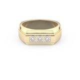 Multi Stones Style Wedding Band with 0.536 CT Princess Cut Moissanite – Yellow, White, or Rose Gold