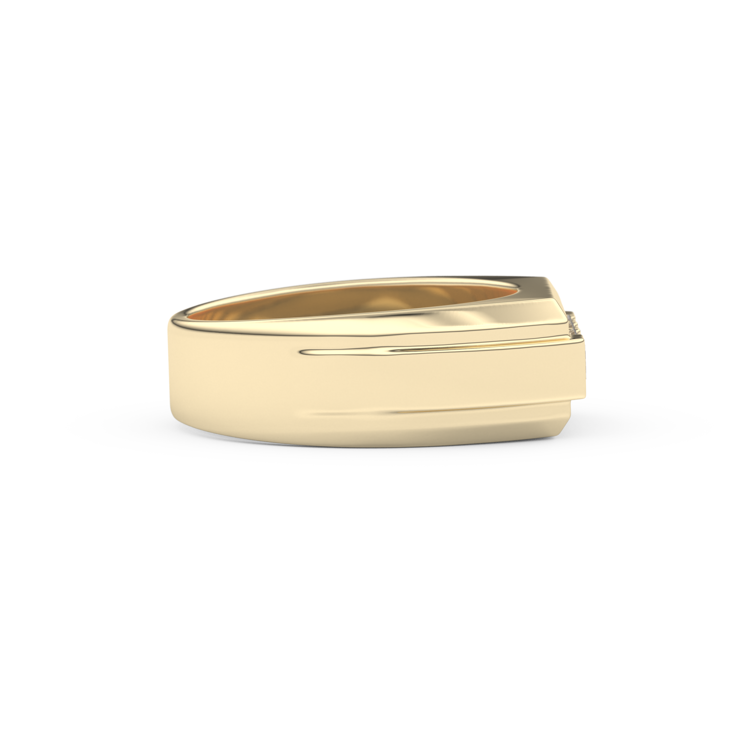 Multi Stones Style Wedding Band with 0.536 CT Princess Cut Moissanite – Yellow, White, or Rose Gold