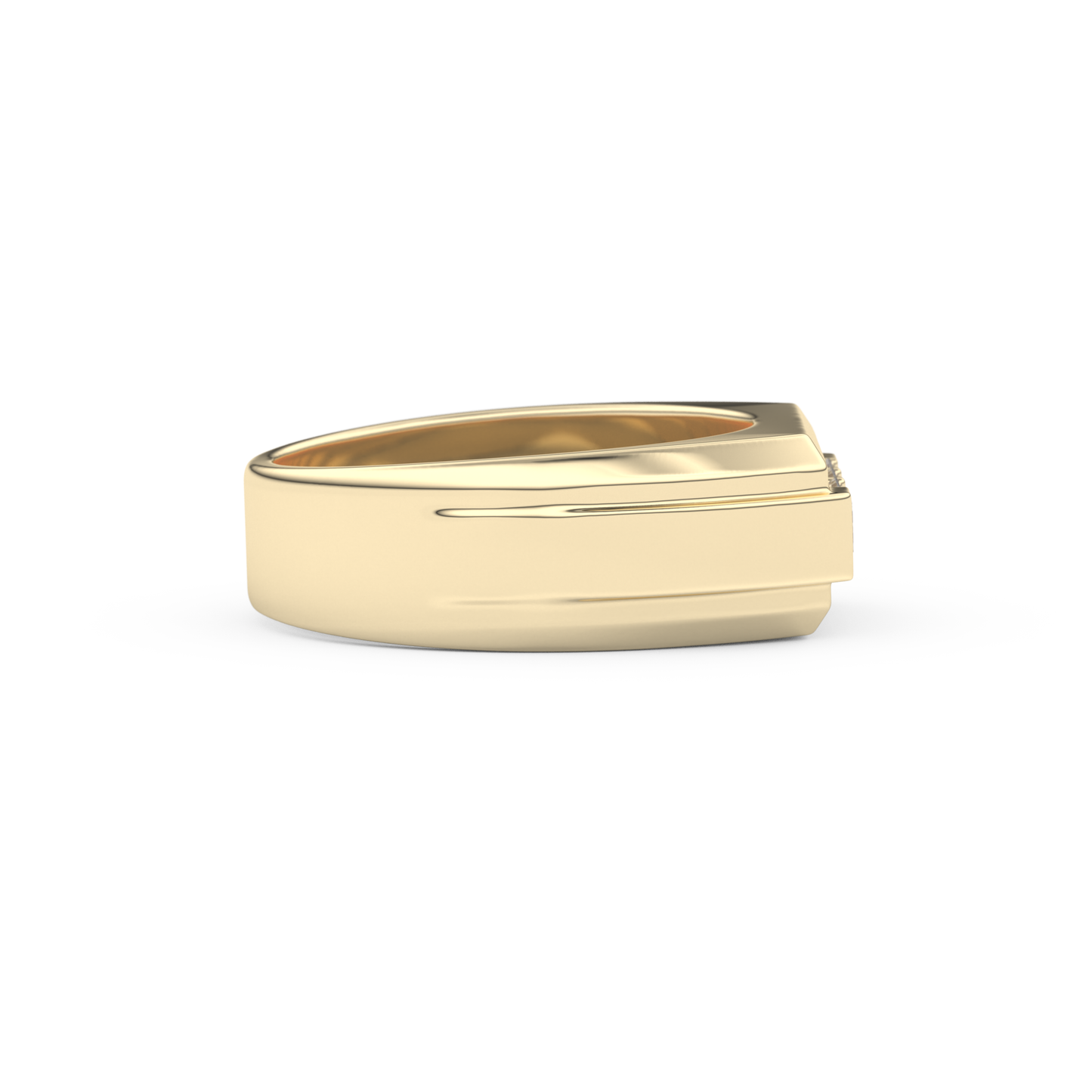 Multi Stones Style Wedding Band with 0.536 CT Princess Cut Moissanite – Yellow, White, or Rose Gold