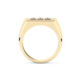 Multi Stones Style Wedding Band with 0.536 CT Princess Cut Moissanite – Yellow, White, or Rose Gold