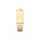 Multi Stones Style Wedding Band with 0.536 CT Princess Cut Moissanite – Yellow, White, or Rose Gold
