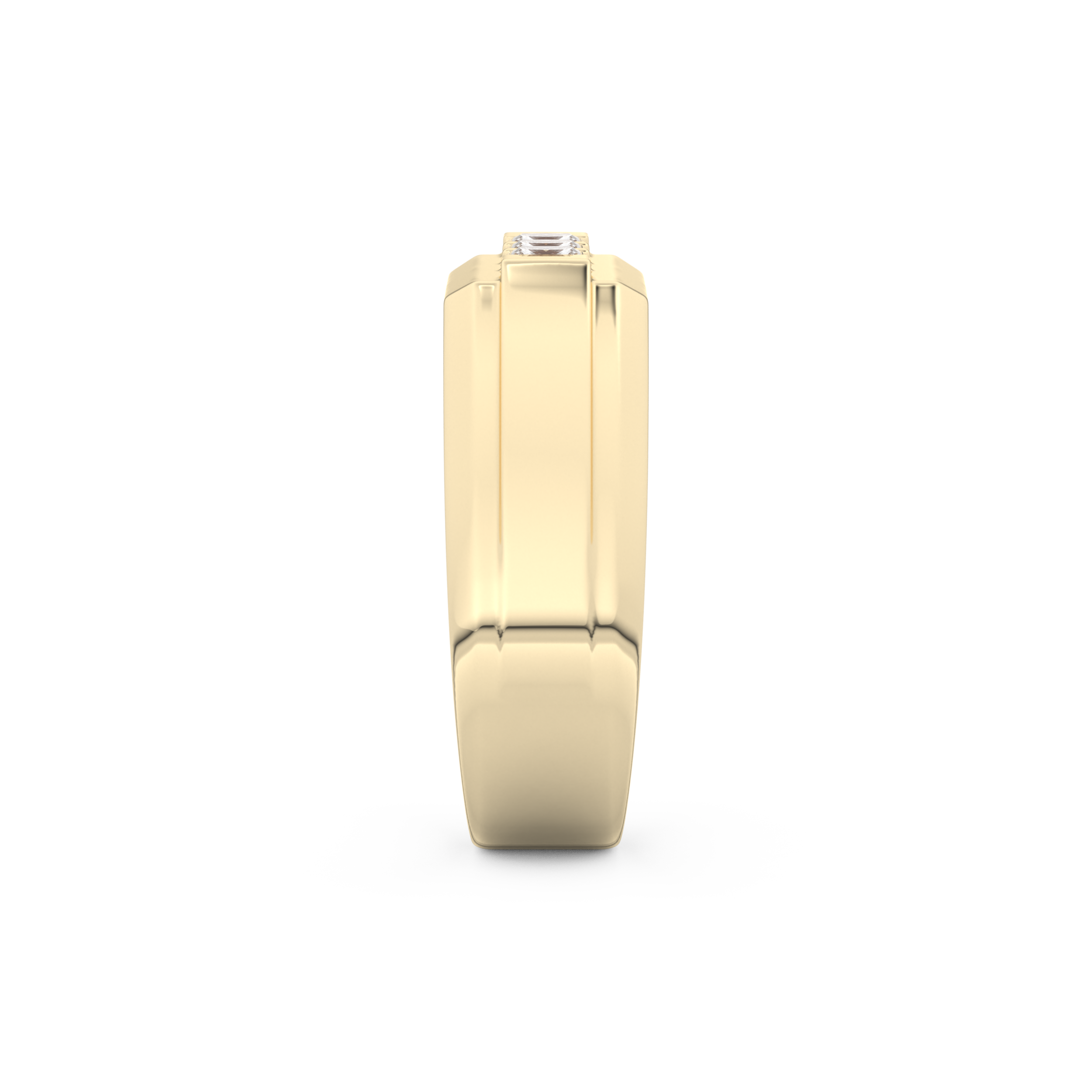 Multi Stones Style Wedding Band with 0.536 CT Princess Cut Moissanite – Yellow, White, or Rose Gold