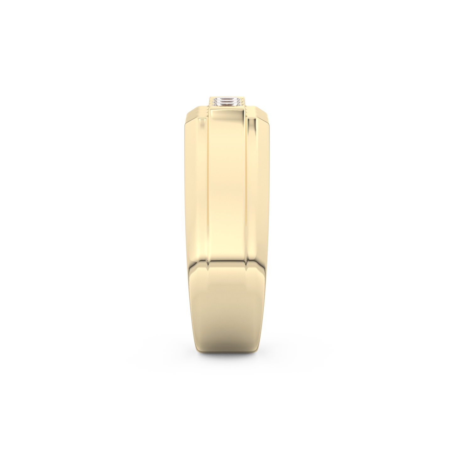 Multi Stones Style Wedding Band with 0.536 CT Princess Cut Moissanite – Yellow, White, or Rose Gold