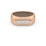 Multi Stones Style Wedding Band with 0.536 CT Princess Cut Moissanite – Yellow, White, or Rose Gold