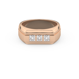 Multi Stones Style Wedding Band with 0.536 CT Princess Cut Moissanite – Yellow, White, or Rose Gold