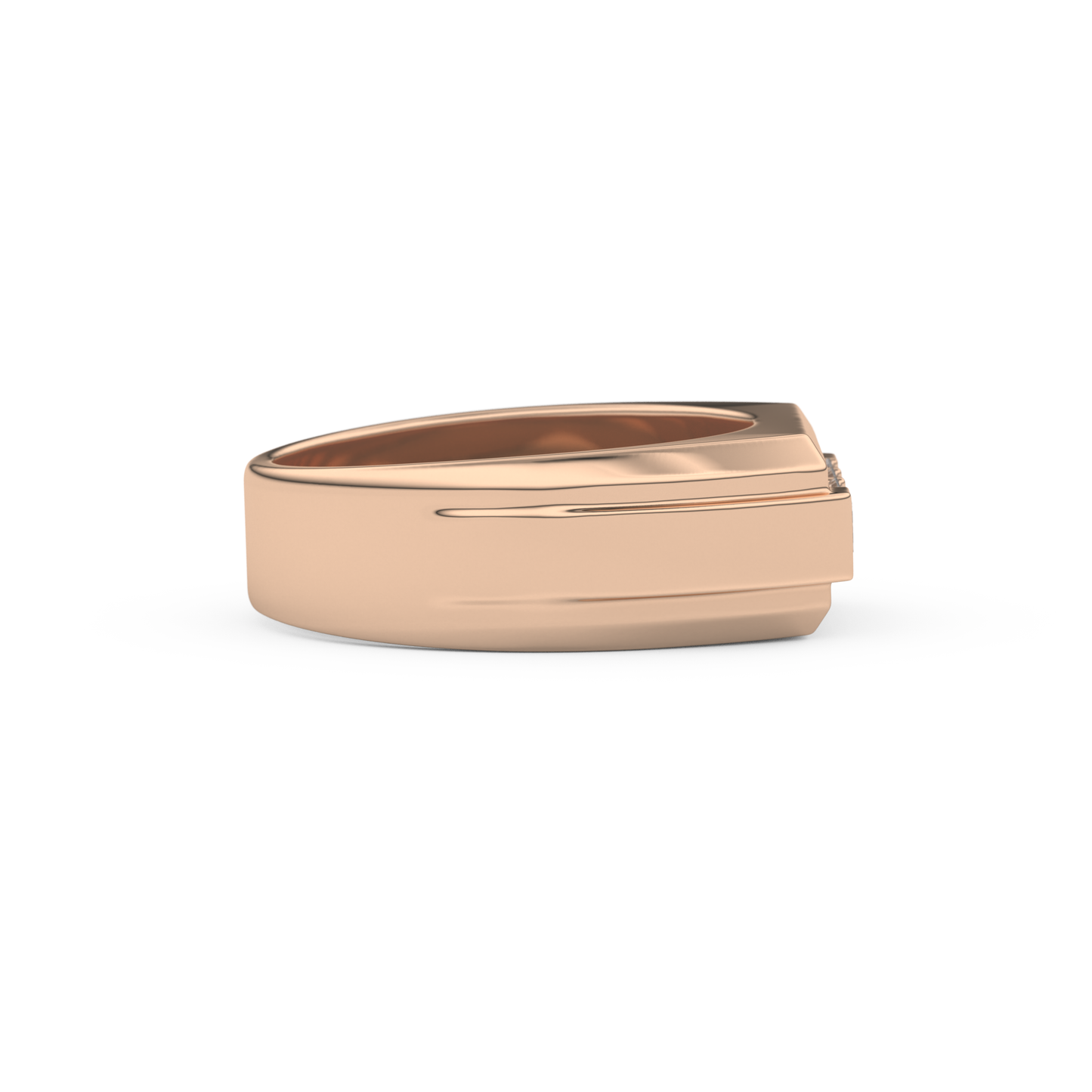 Multi Stones Style Wedding Band with 0.536 CT Princess Cut Moissanite – Yellow, White, or Rose Gold