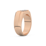 Multi Stones Style Wedding Band with 0.536 CT Princess Cut Moissanite – Yellow, White, or Rose Gold