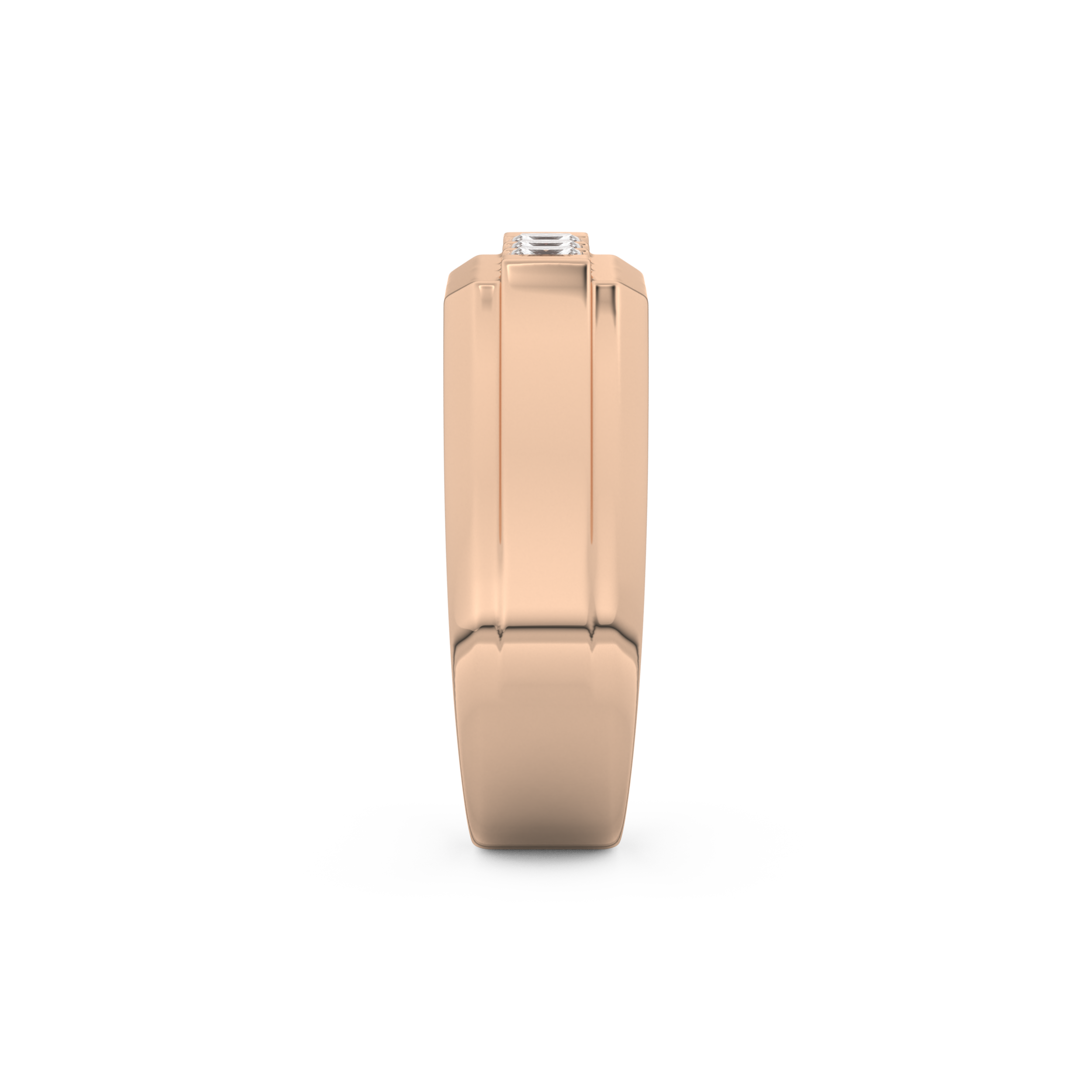 Multi Stones Style Wedding Band with 0.536 CT Princess Cut Moissanite – Yellow, White, or Rose Gold