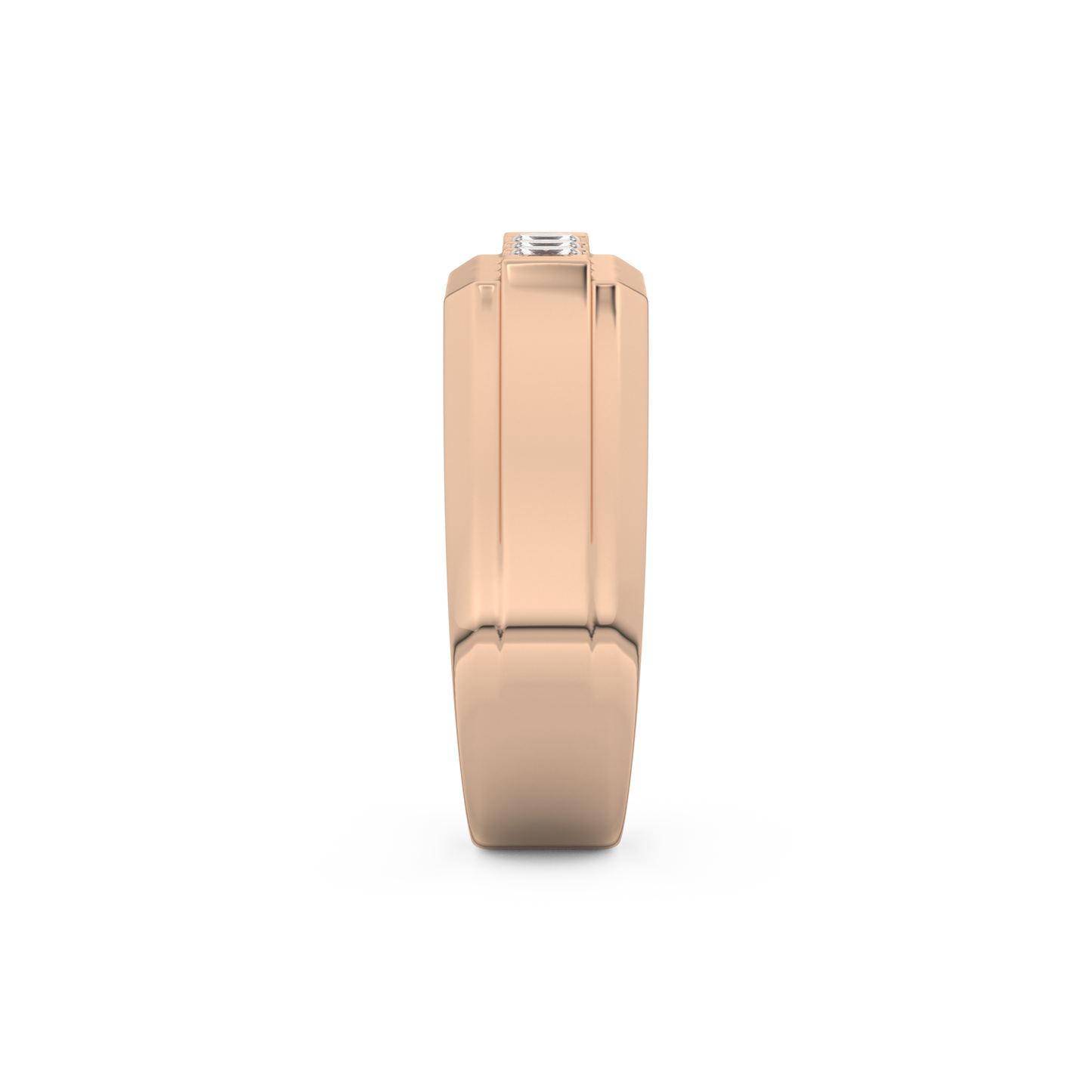 Multi Stones Style Wedding Band with 0.536 CT Princess Cut Moissanite – Yellow, White, or Rose Gold