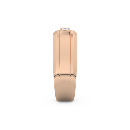Multi Stones Style Wedding Band with 0.536 CT Princess Cut Moissanite – Yellow, White, or Rose Gold