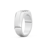 Multi Stones Style Wedding Band with 0.536 CT Princess Cut Moissanite – Yellow, White, or Rose Gold