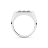 Multi Stones Style Wedding Band with 0.536 CT Princess Cut Moissanite – Yellow, White, or Rose Gold