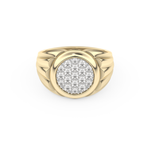 Multi Stones Style Wedding Band with 0.417 CT Round Cut Moissanite – Yellow, White, or Rose Gold