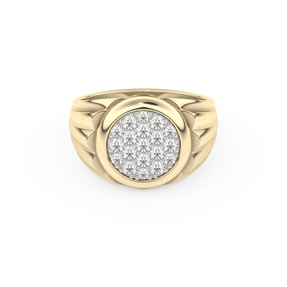 Multi Stones Style Wedding Band with 0.417 CT Round Cut Moissanite – Yellow, White, or Rose Gold