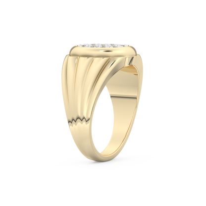 Multi Stones Style Wedding Band with 0.417 CT Round Cut Moissanite – Yellow, White, or Rose Gold