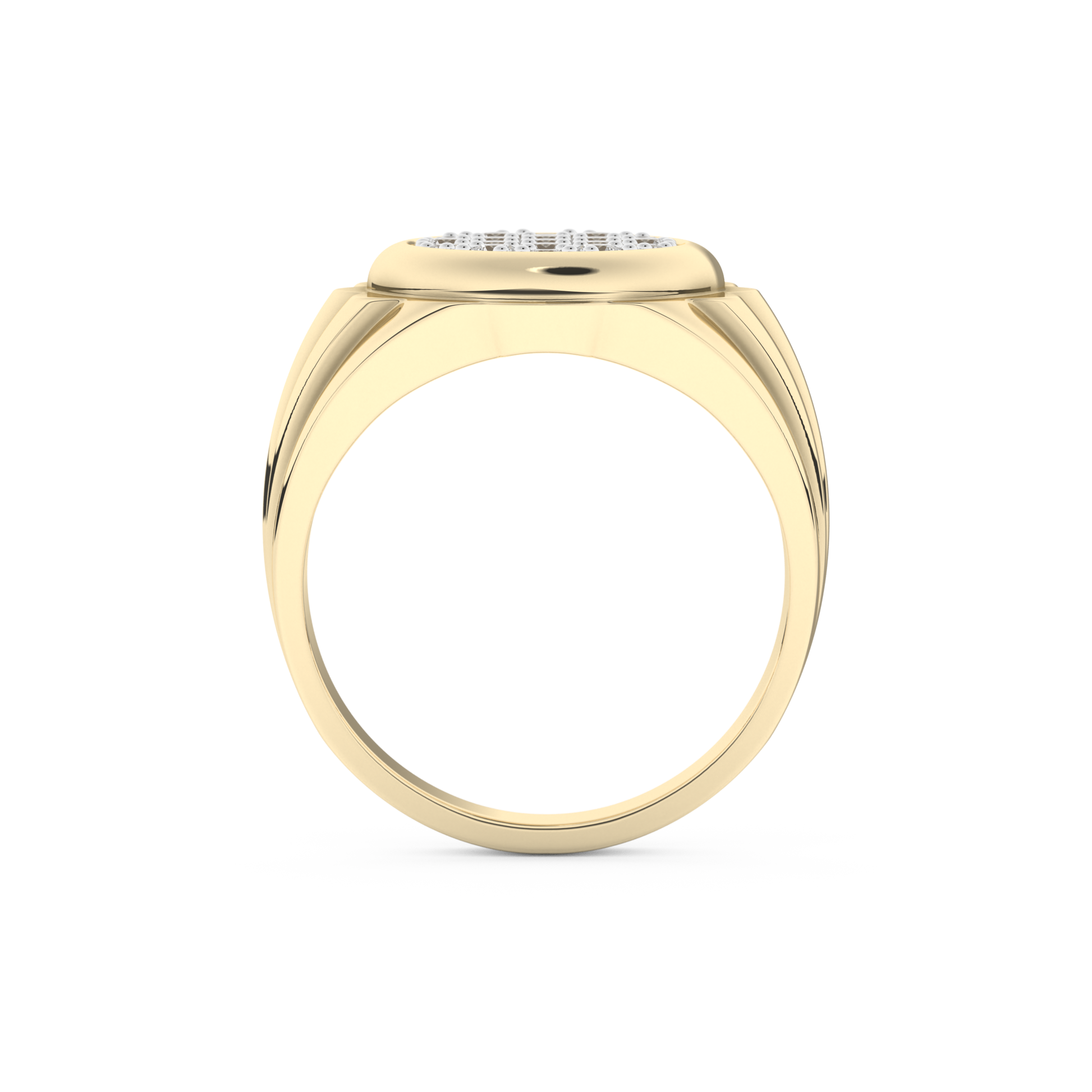 Multi Stones Style Wedding Band with 0.417 CT Round Cut Moissanite – Yellow, White, or Rose Gold