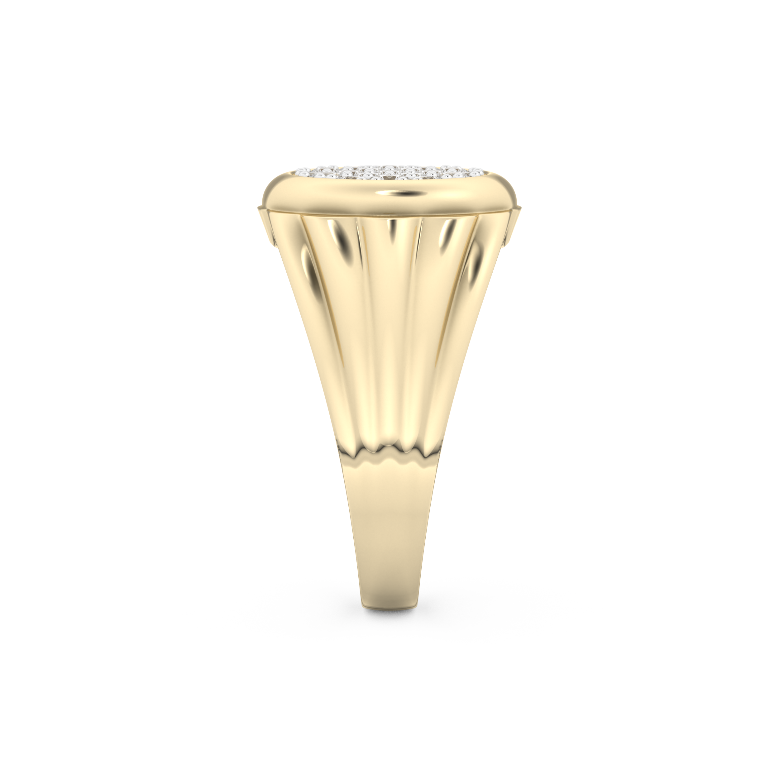 Multi Stones Style Wedding Band with 0.417 CT Round Cut Moissanite – Yellow, White, or Rose Gold