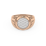 Multi Stones Style Wedding Band with 0.417 CT Round Cut Moissanite – Yellow, White, or Rose Gold