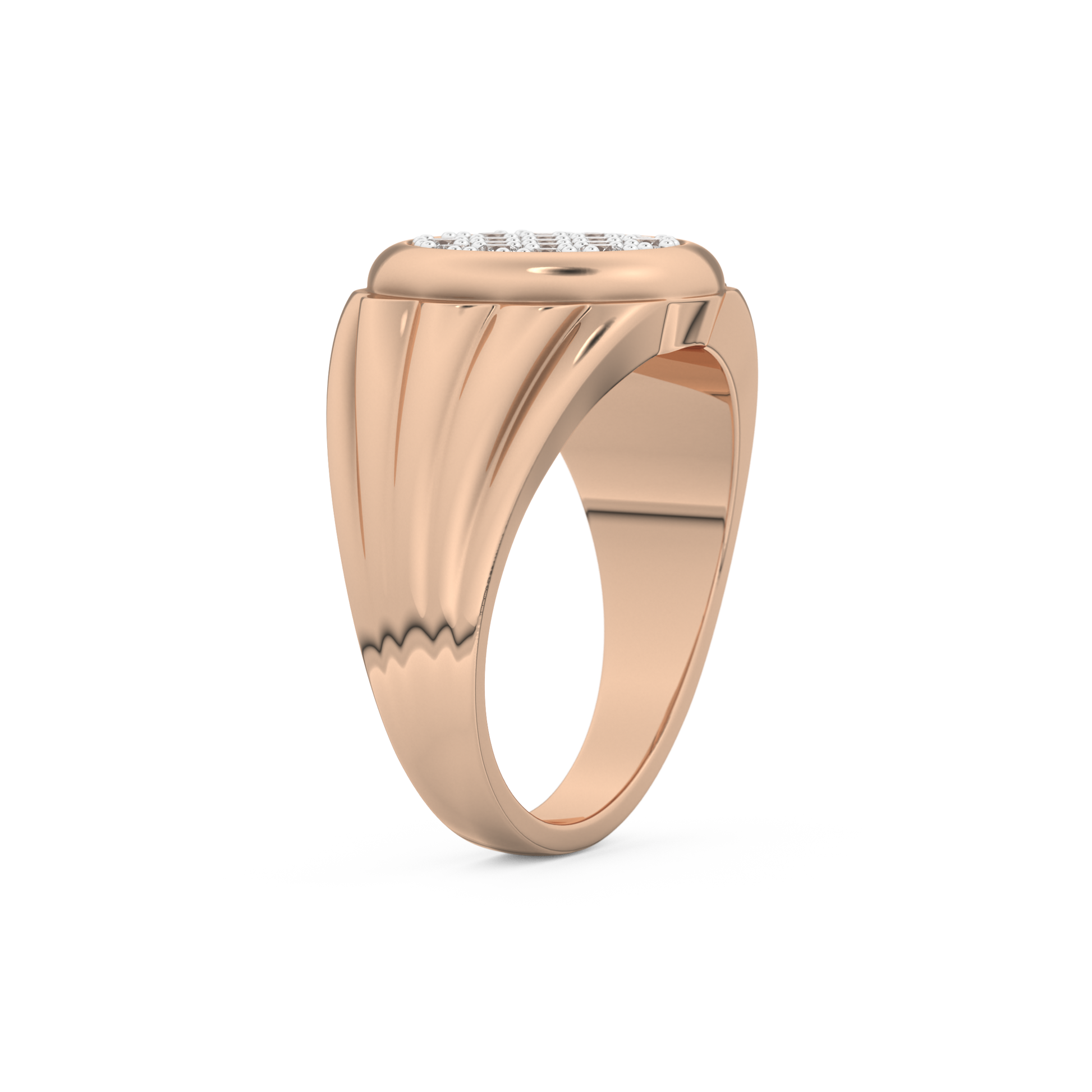 Multi Stones Style Wedding Band with 0.417 CT Round Cut Moissanite – Yellow, White, or Rose Gold