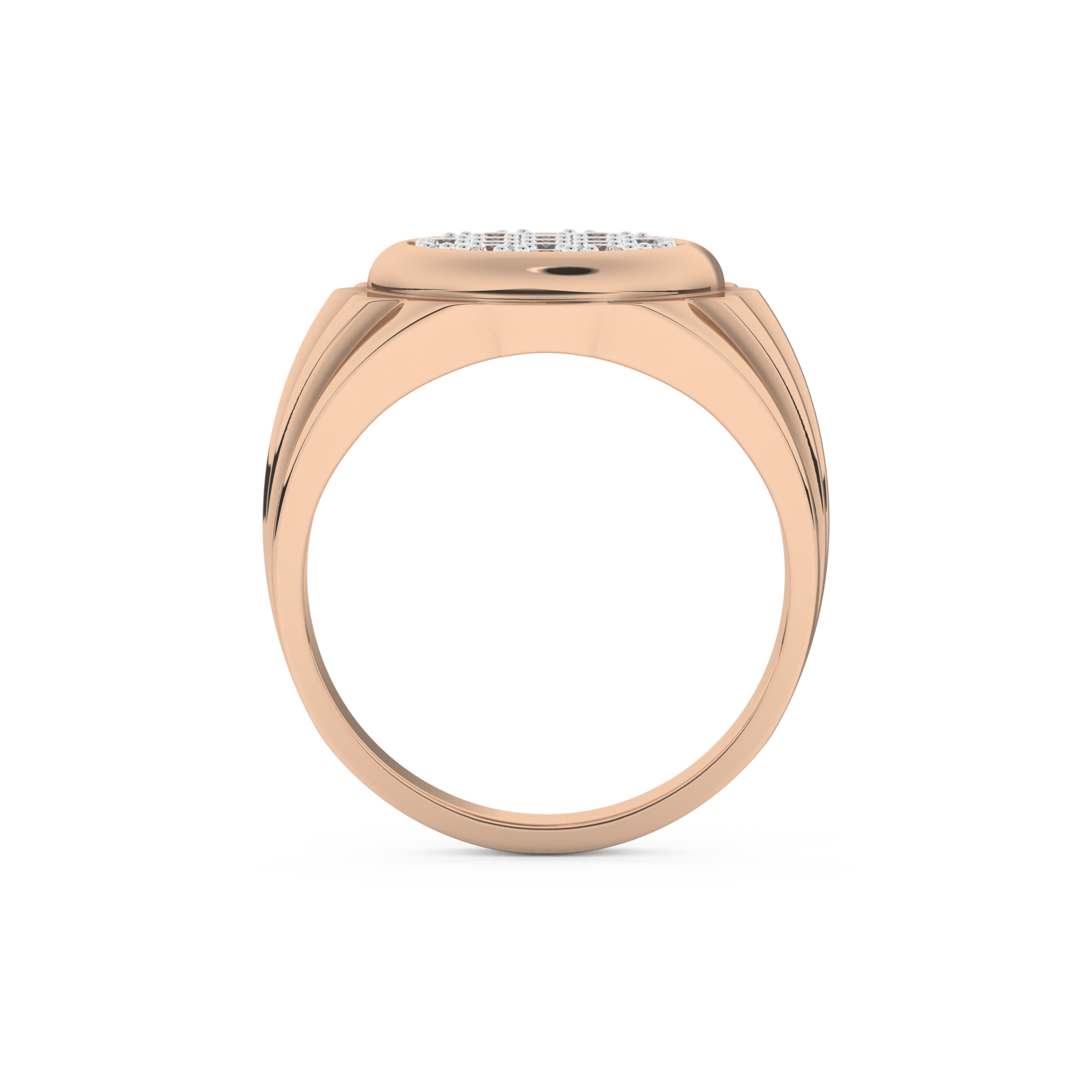 Multi Stones Style Wedding Band with 0.417 CT Round Cut Moissanite – Yellow, White, or Rose Gold