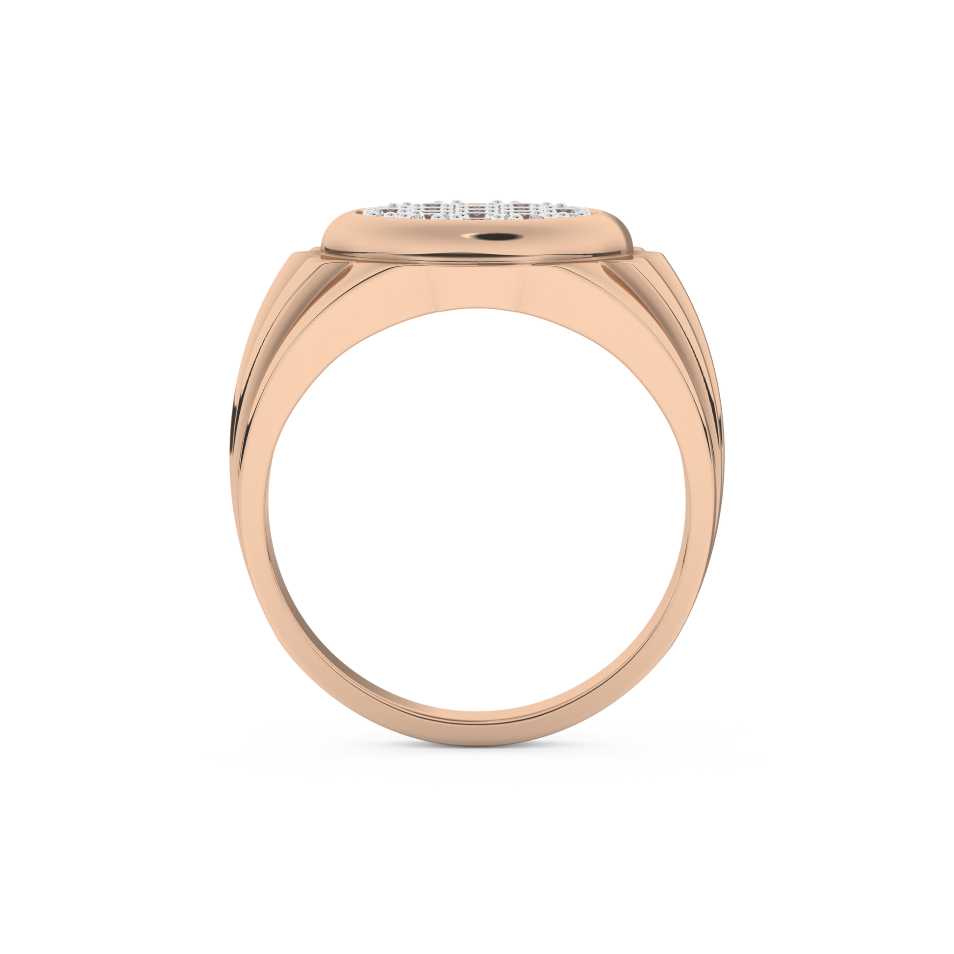 Multi Stones Style Wedding Band with 0.417 CT Round Cut Moissanite – Yellow, White, or Rose Gold