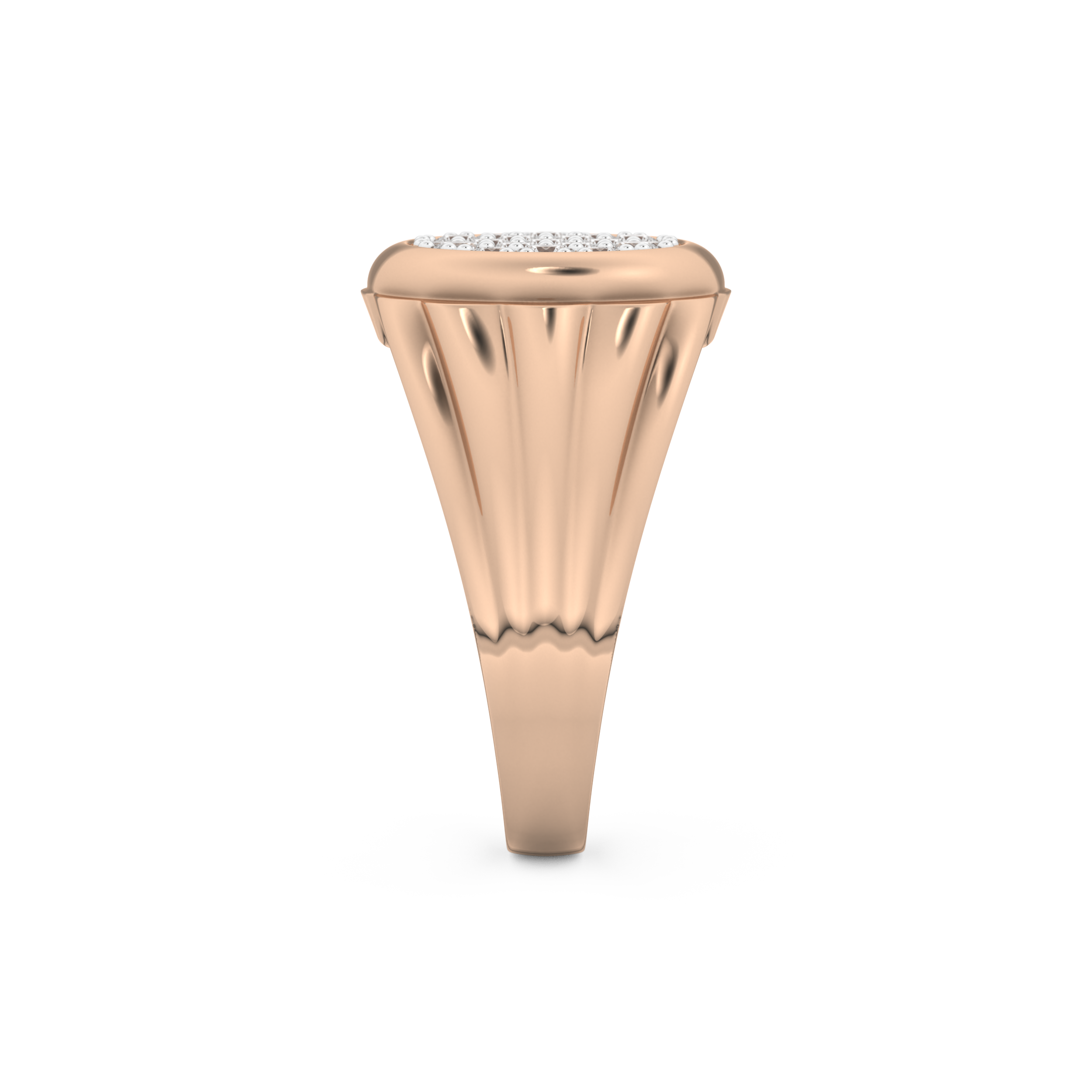 Multi Stones Style Wedding Band with 0.417 CT Round Cut Moissanite – Yellow, White, or Rose Gold