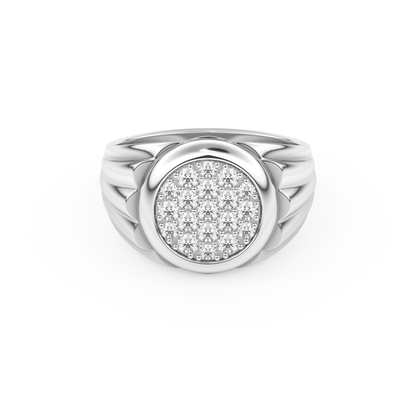 Multi Stones Style Wedding Band with 0.417 CT Round Cut Moissanite – Yellow, White, or Rose Gold