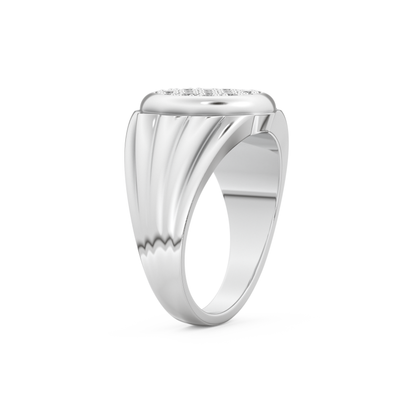 Multi Stones Style Wedding Band with 0.417 CT Round Cut Moissanite – Yellow, White, or Rose Gold