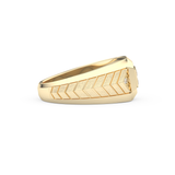 Patterned Style Wedding Band with 0.381 CT Round and Princess Cut Moissanite – Yellow, White, or Rose Gold