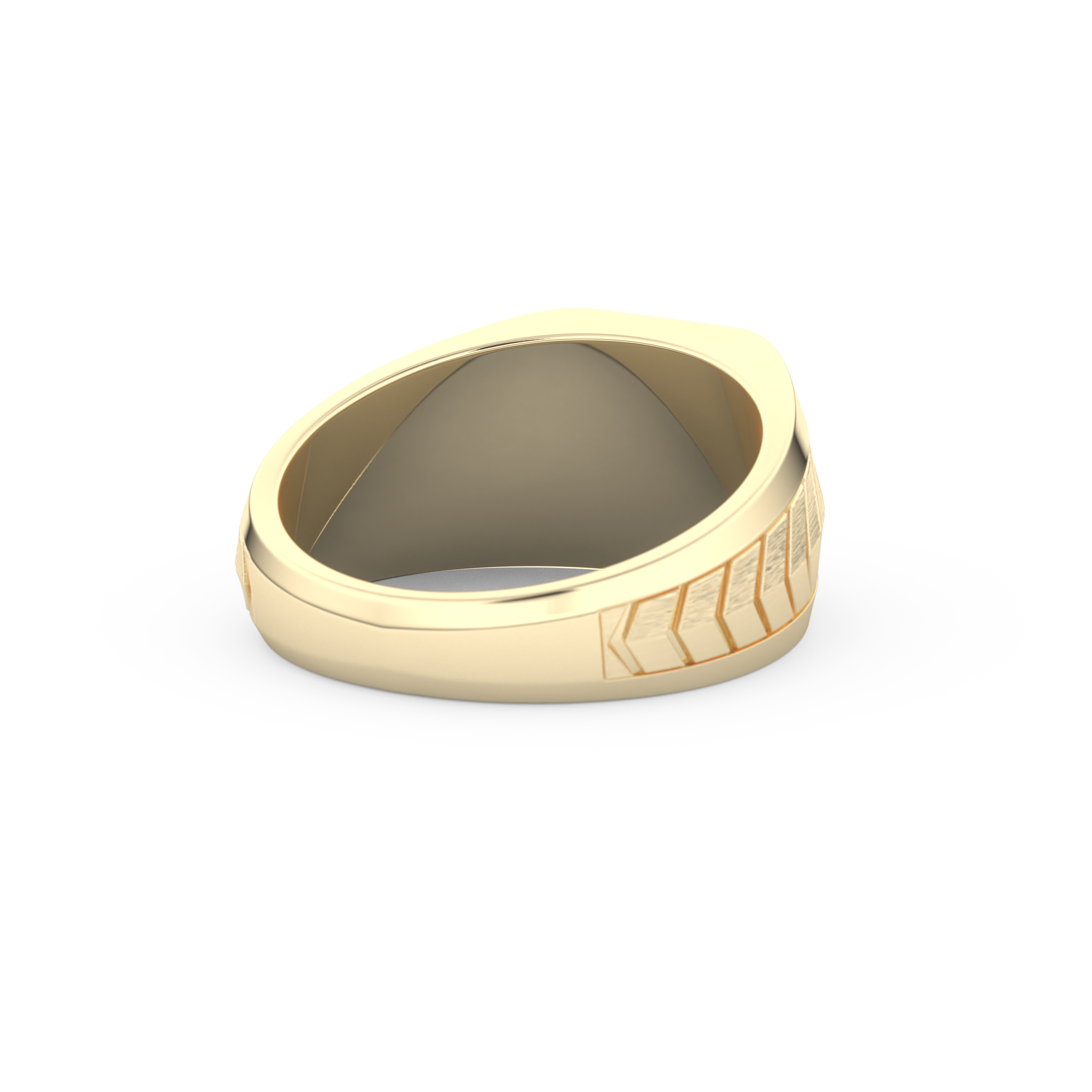 Patterned Style Wedding Band with 0.381 CT Round and Princess Cut Moissanite – Yellow, White, or Rose Gold