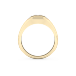 Patterned Style Wedding Band with 0.381 CT Round and Princess Cut Moissanite – Yellow, White, or Rose Gold