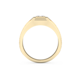 Patterned Style Wedding Band with 0.381 CT Round and Princess Cut Moissanite – Yellow, White, or Rose Gold